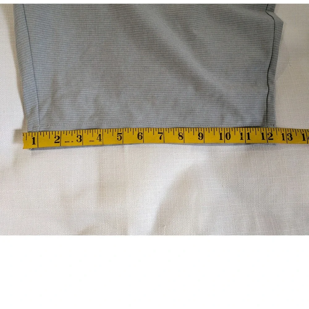 TravisMathew Beck Golf Shorts Mens 42 Grey Micro Stripe Stretch 1MW397